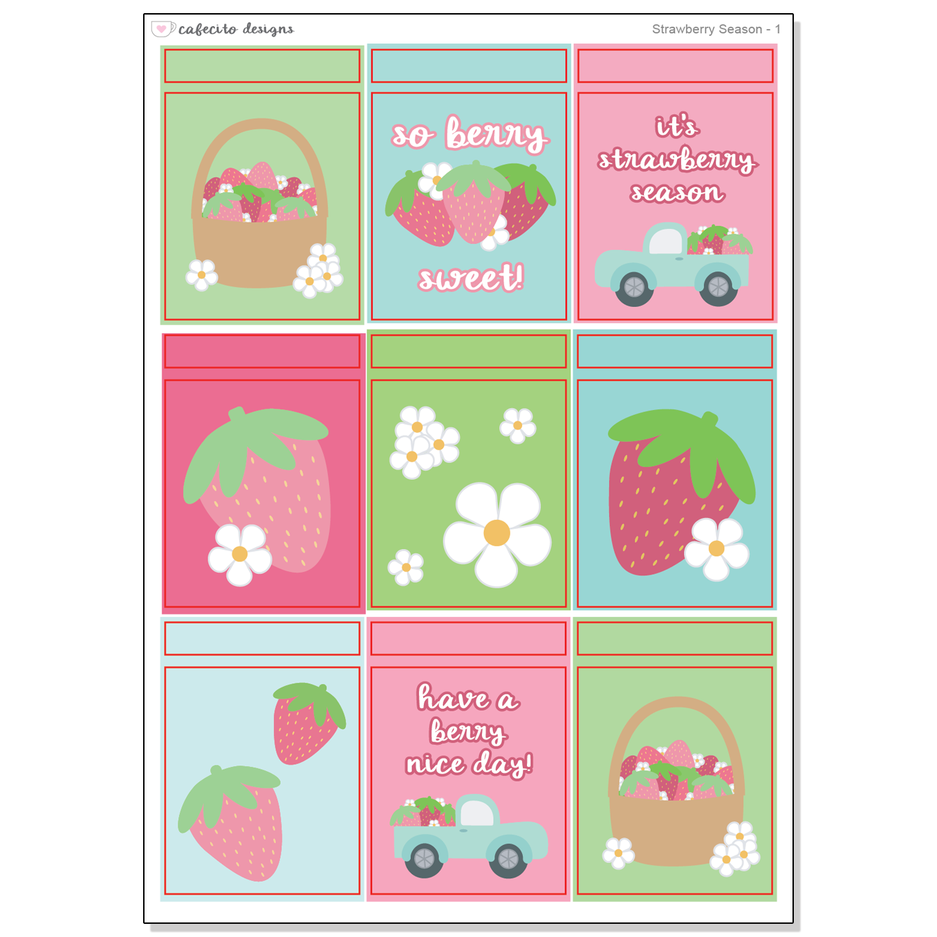 Strawberry Season - Sticker Kit