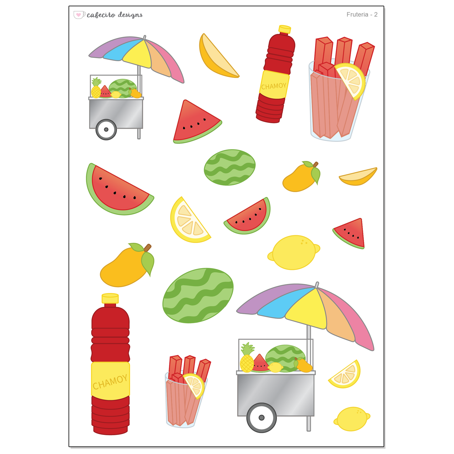 Fruteria - Deco Sticker Sheet