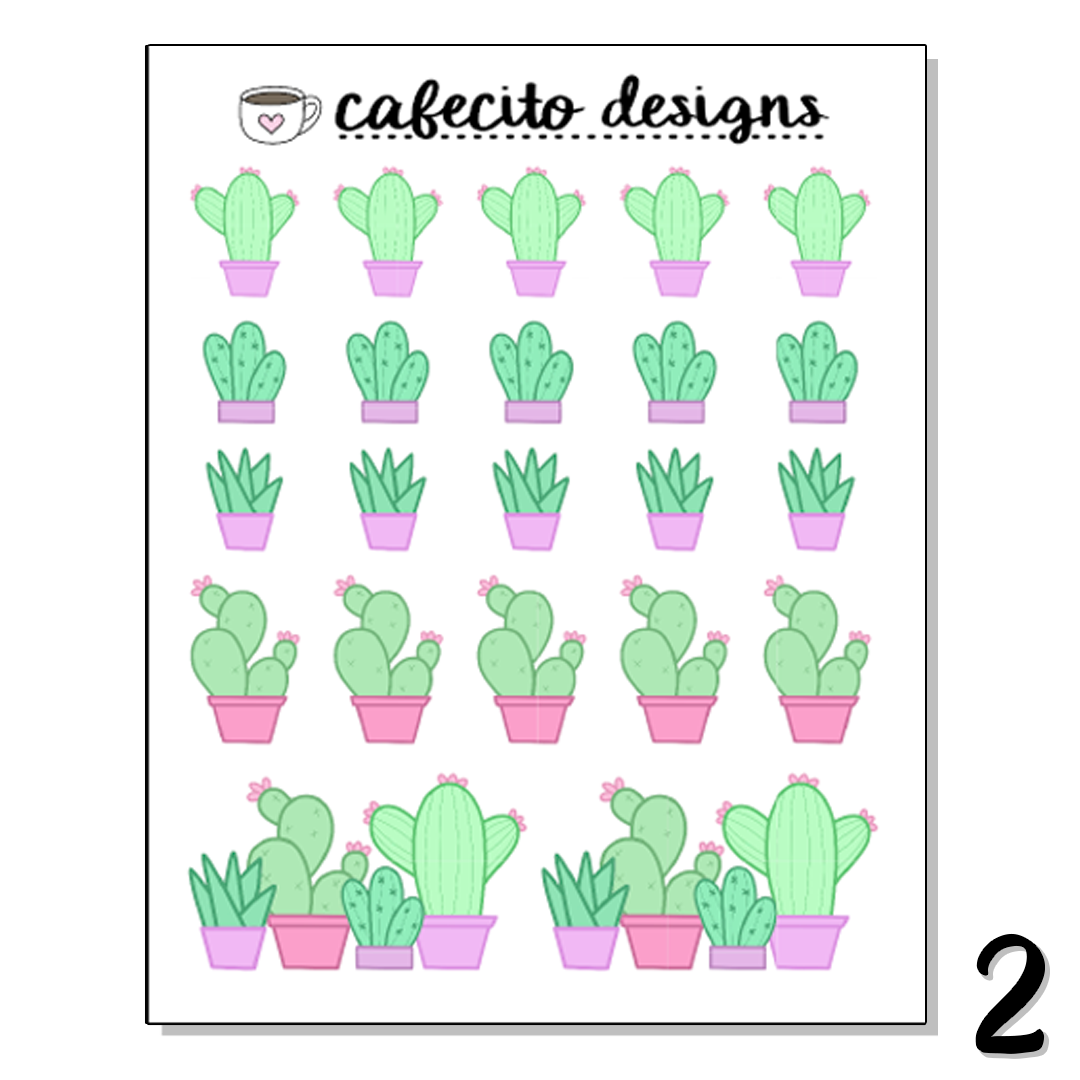 Succulents Decorative Sticker Sheet