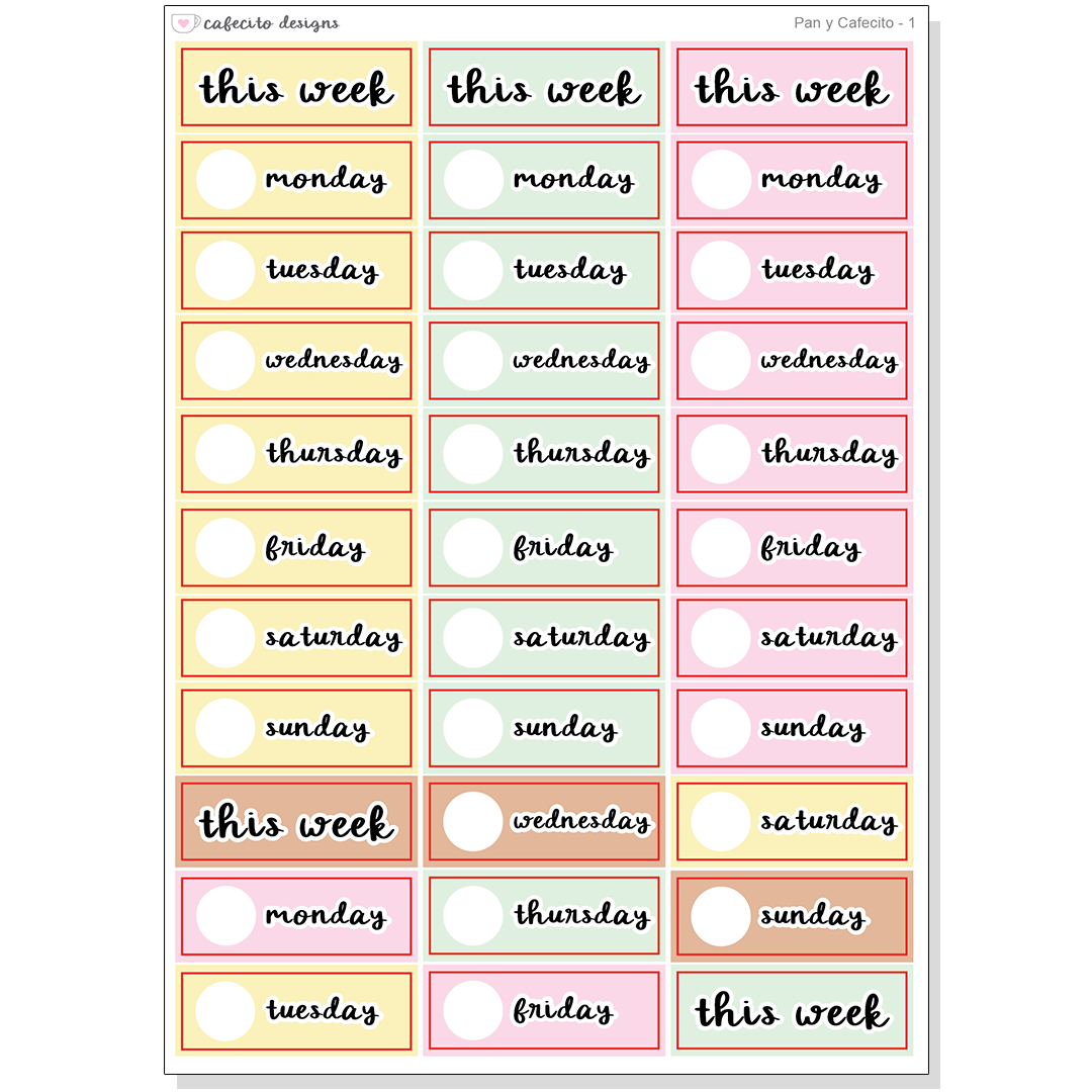 Pan y Cafecito - Functional Stickers
