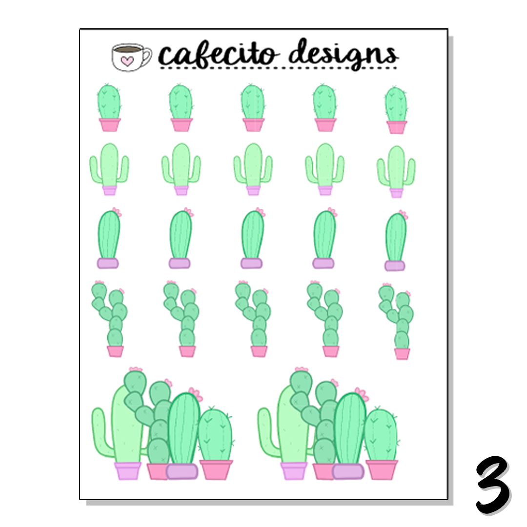 Succulents Decorative Sticker Sheet