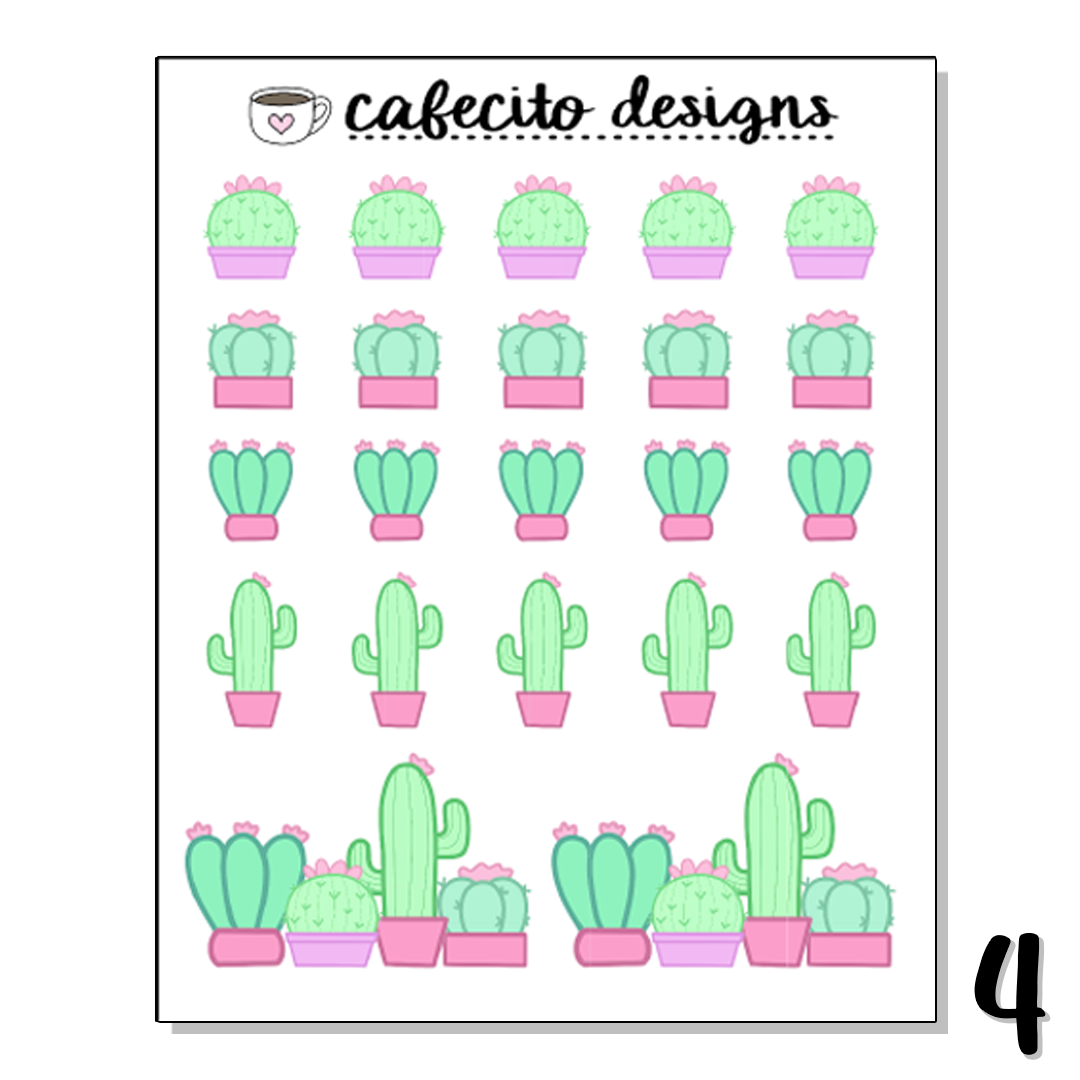 Succulents Decorative Sticker Sheet