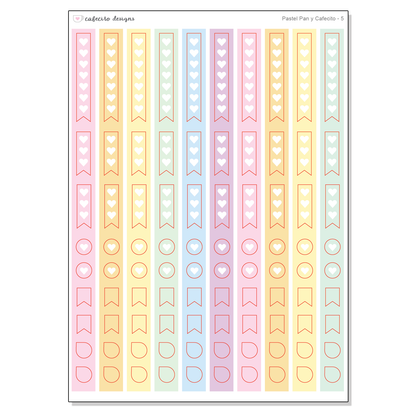 Pastel Pan y Cafecito - Sticker Kit