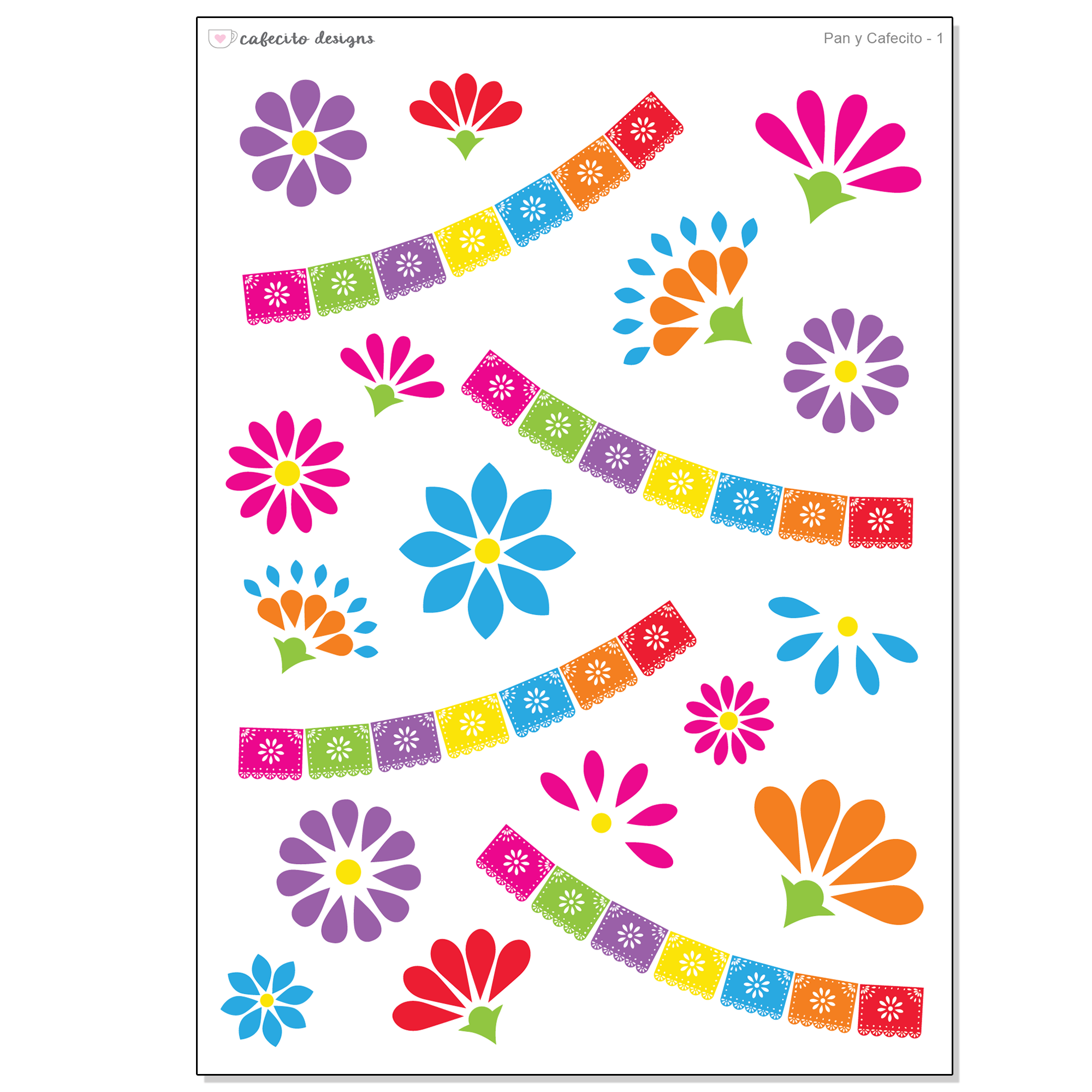 Fiesta de Flores - Deco Sticker Sheet