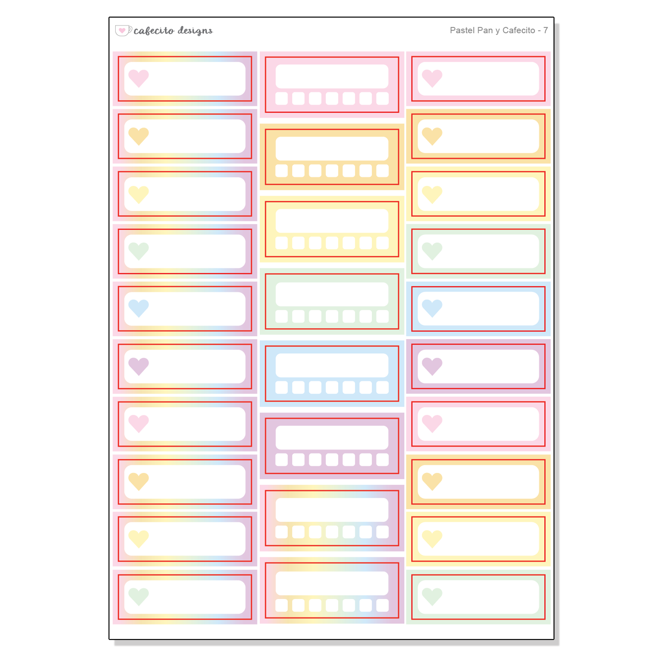 Pastel Pan y Cafecito - Functional Stickers
