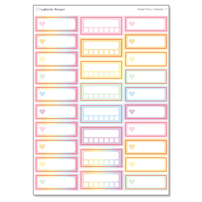 Pastel Pan y Cafecito - Sticker Kit