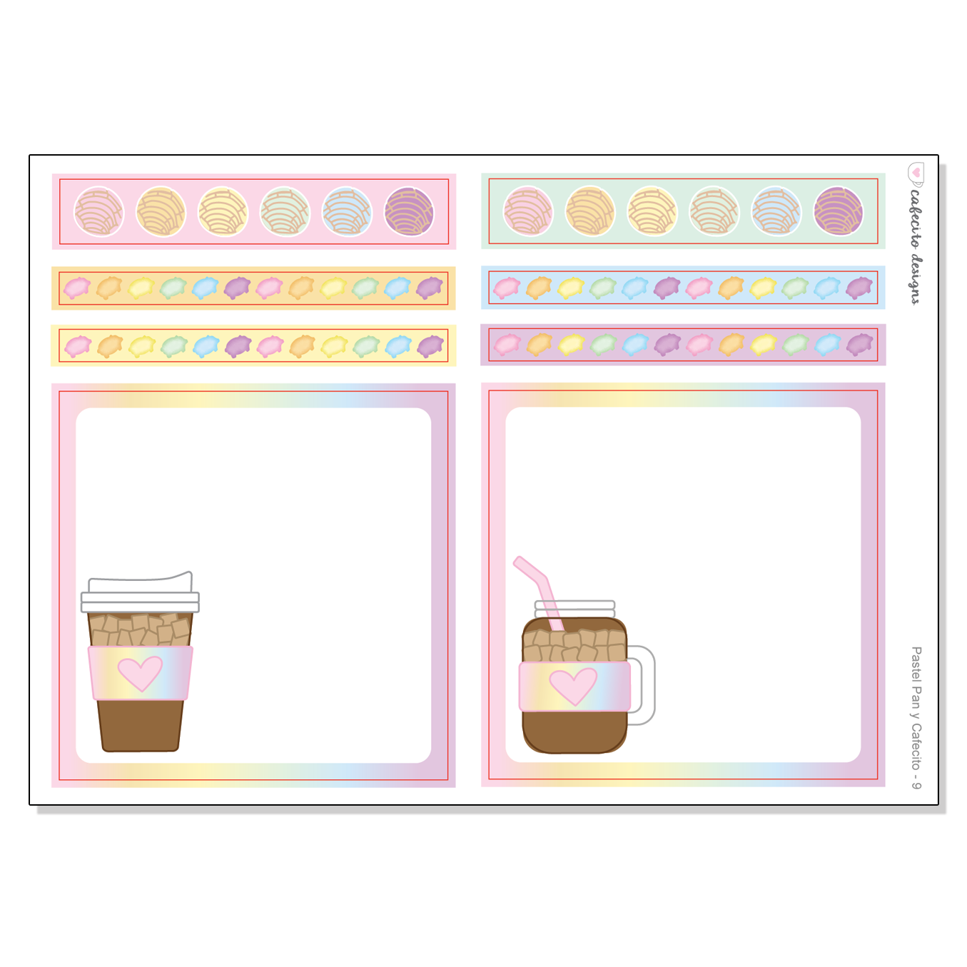Pastel Pan y Cafecito - Functional Stickers