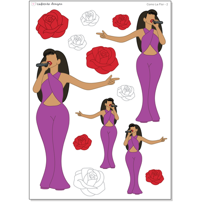 Como La Flor - Deco Sticker Sheet