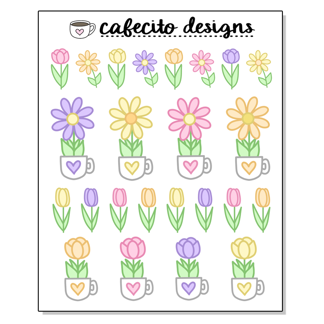 Floral - Mini Deco Sticker Sheets