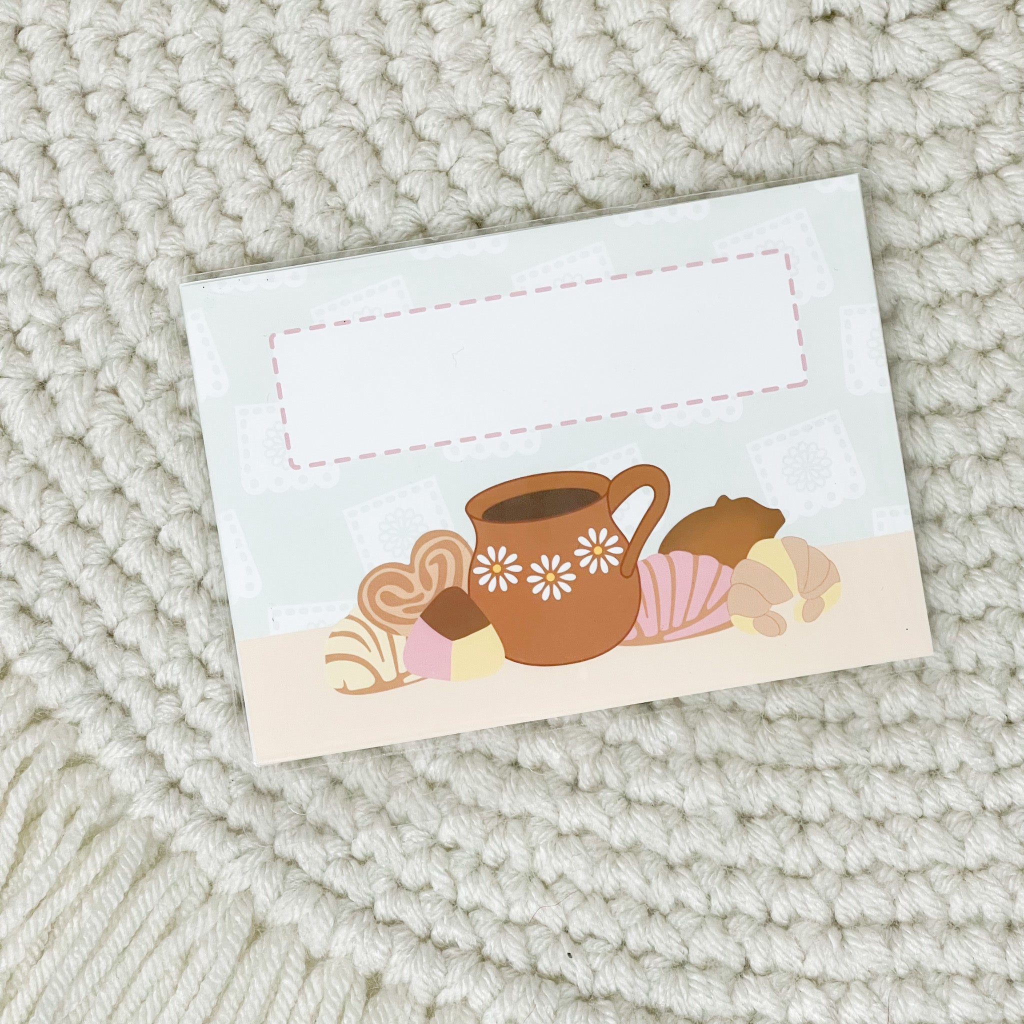 A7 Horizontal Cash Envelope - Cafecito con Pan Dulce
