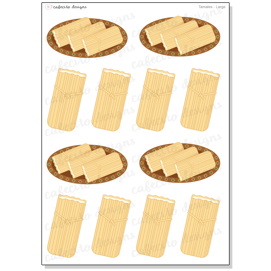 Tamales  - Large Deco Sticker Sheet