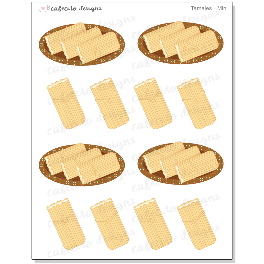 Tamales - Mini Deco Sticker Sheet