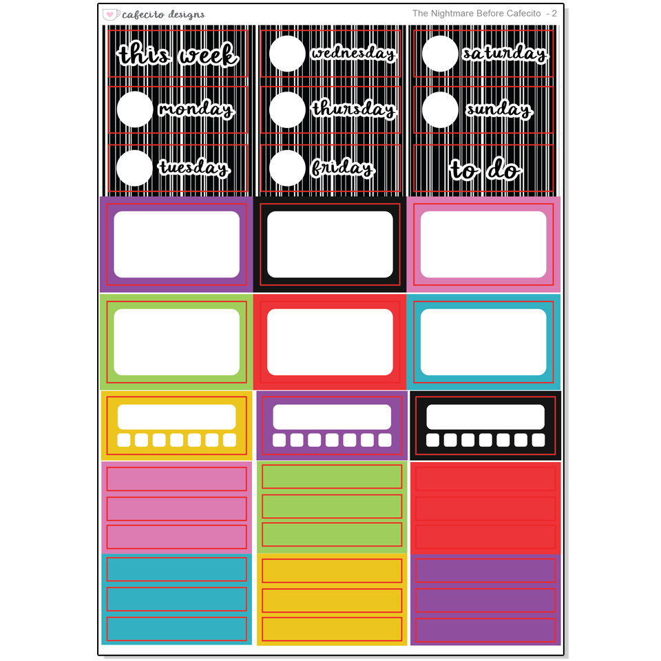 Nightmare Before Cafecito - Functional Stickers