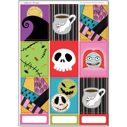 Nightmare Before Cafecito - Functional Stickers