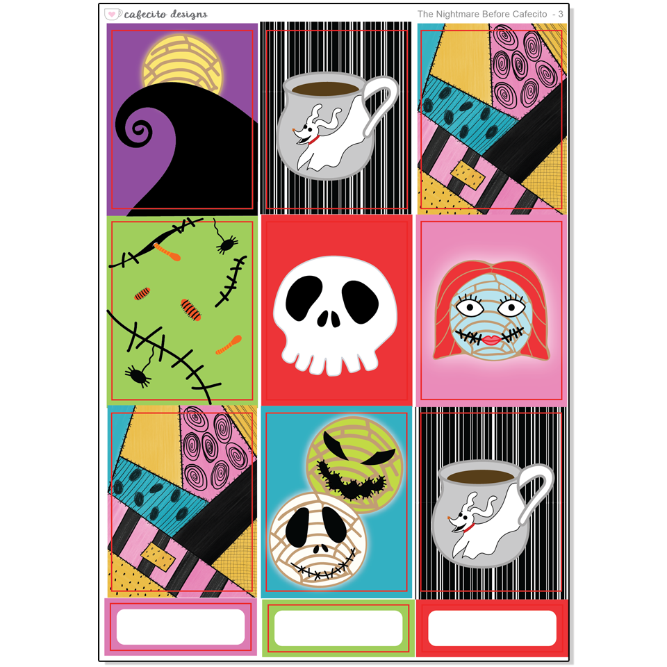 Nightmare Before Cafecito - Functional Stickers