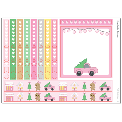 Pink Christmas - Functional Stickers