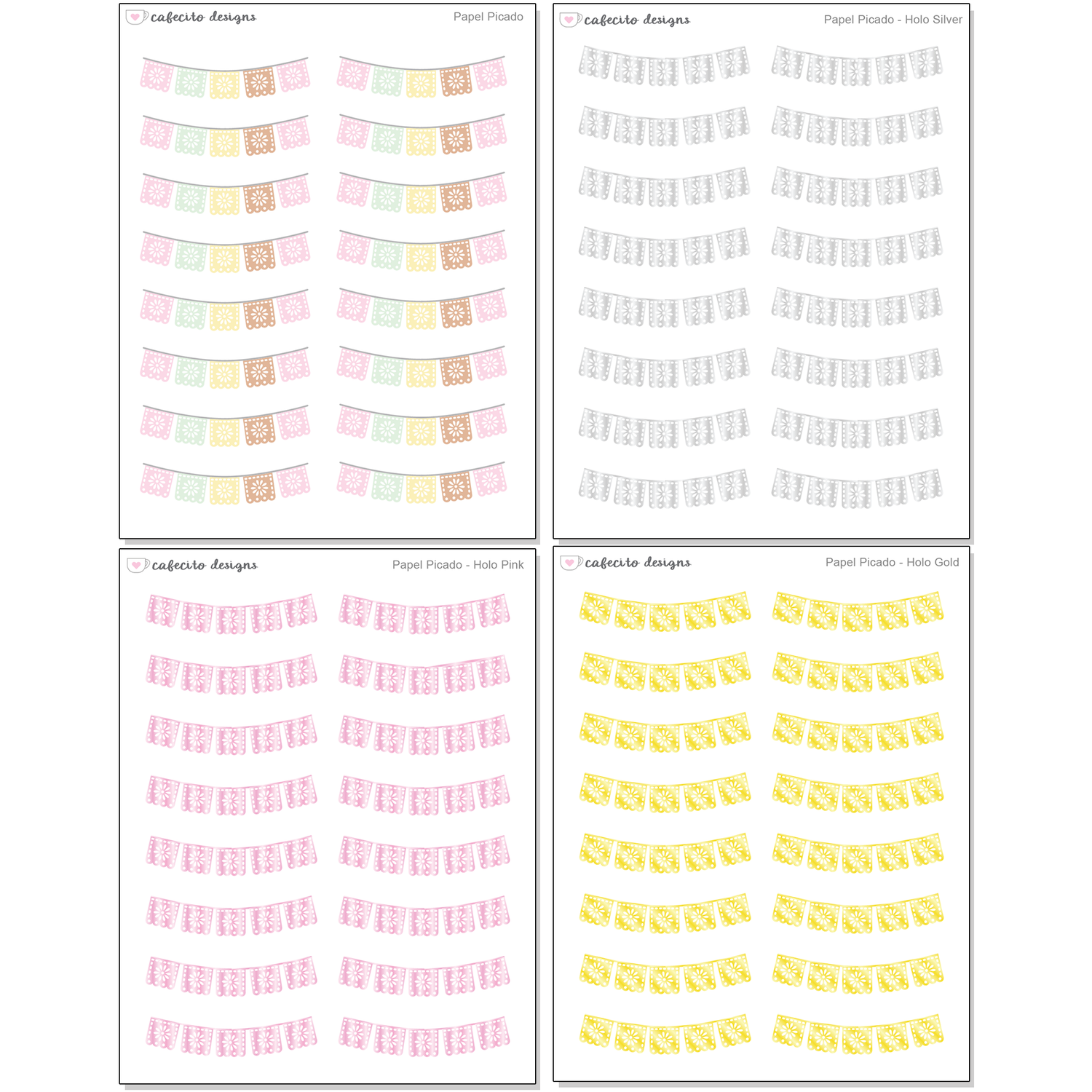 Papel Picado - Sticker Sheet