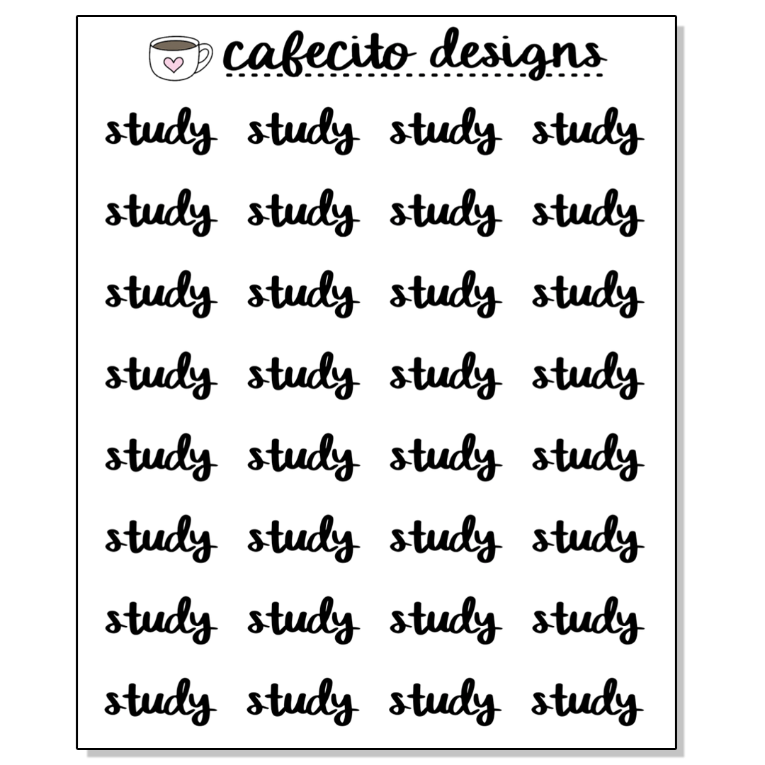 STUDY - Script Sticker