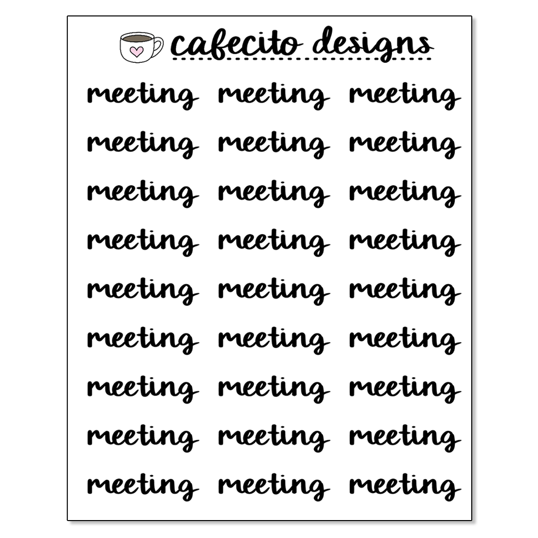 MEETING - Script Sticker