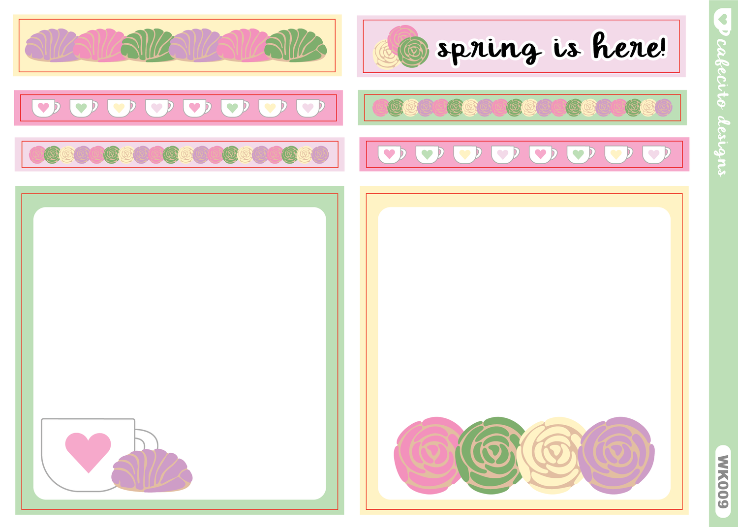 Spring With Cafecito - STICKER KIT