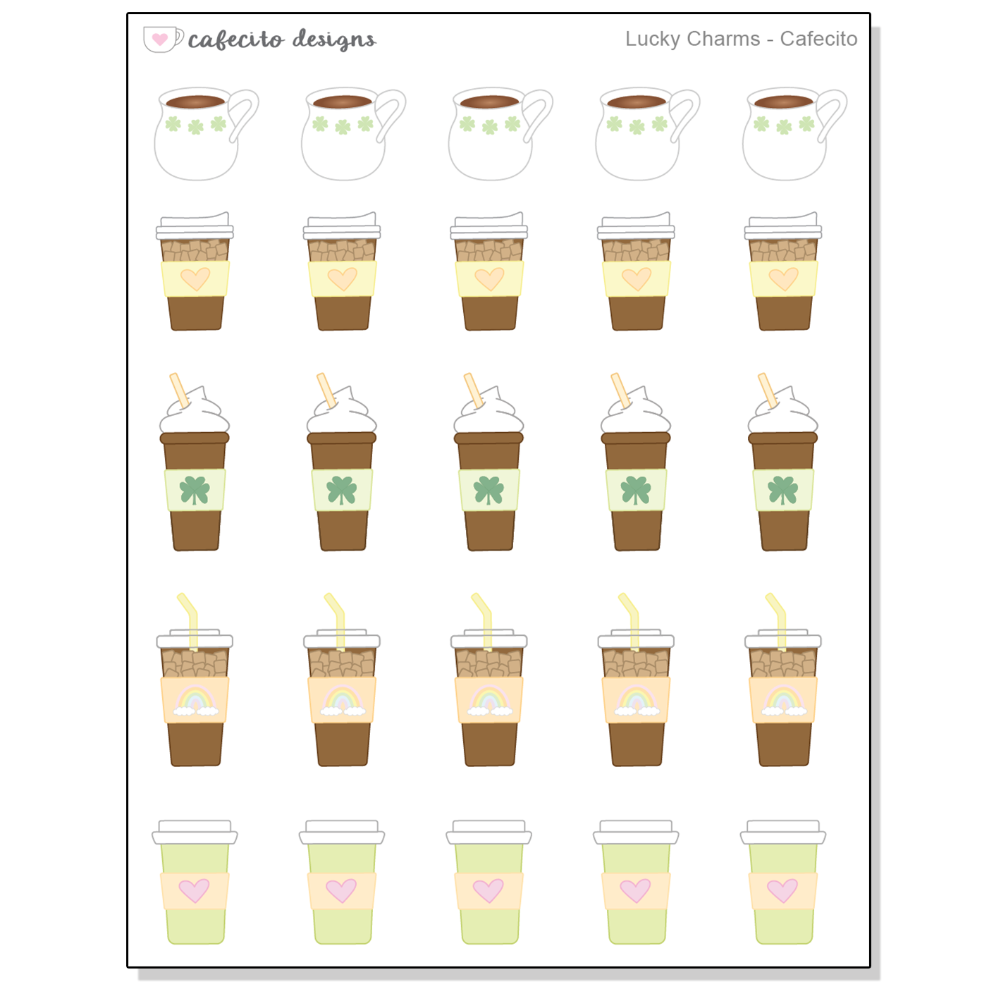 Lucky Charms Coffee - Mini Sticker Sheets