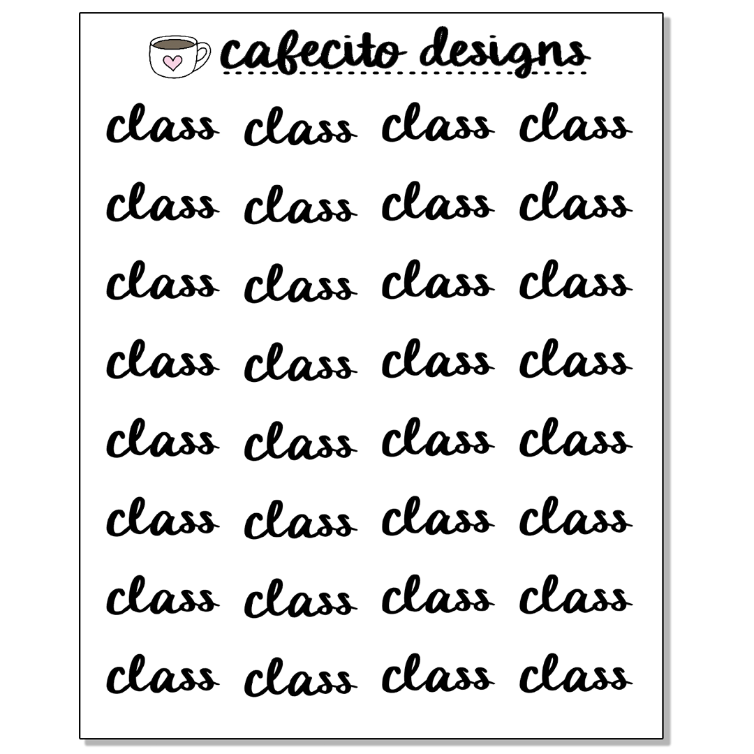 CLASS - Script Sticker