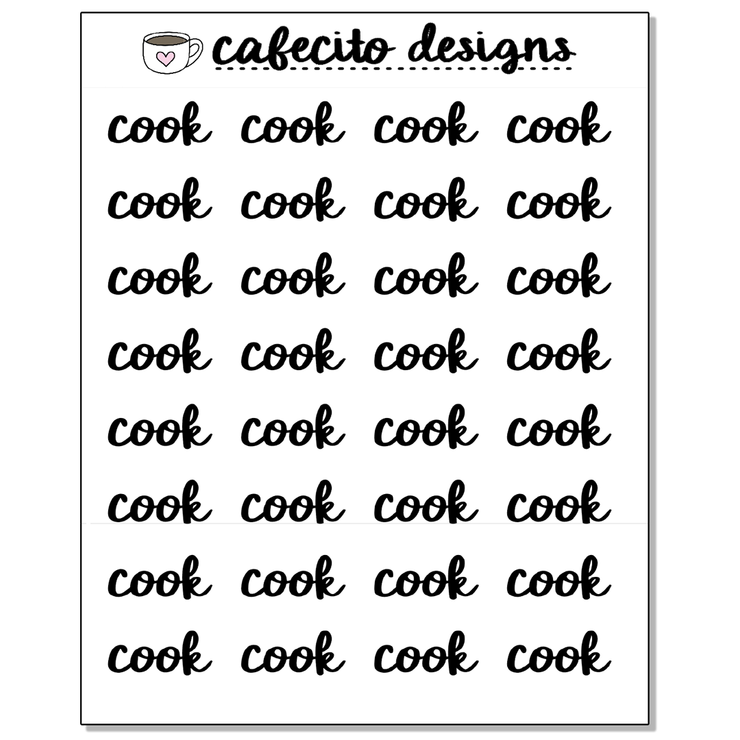 COOK - Script Sticker