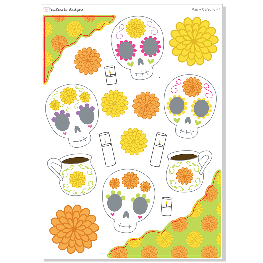 Dia de Los Muertos - Deco Sticker Sheet