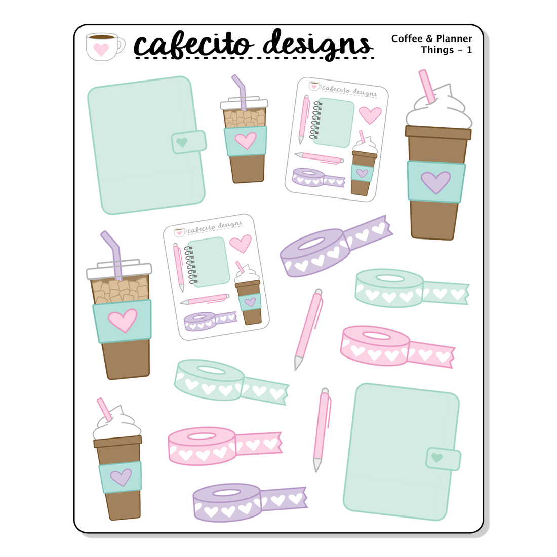 Coffee &amp; Planner Things - Mini Deco Sheet