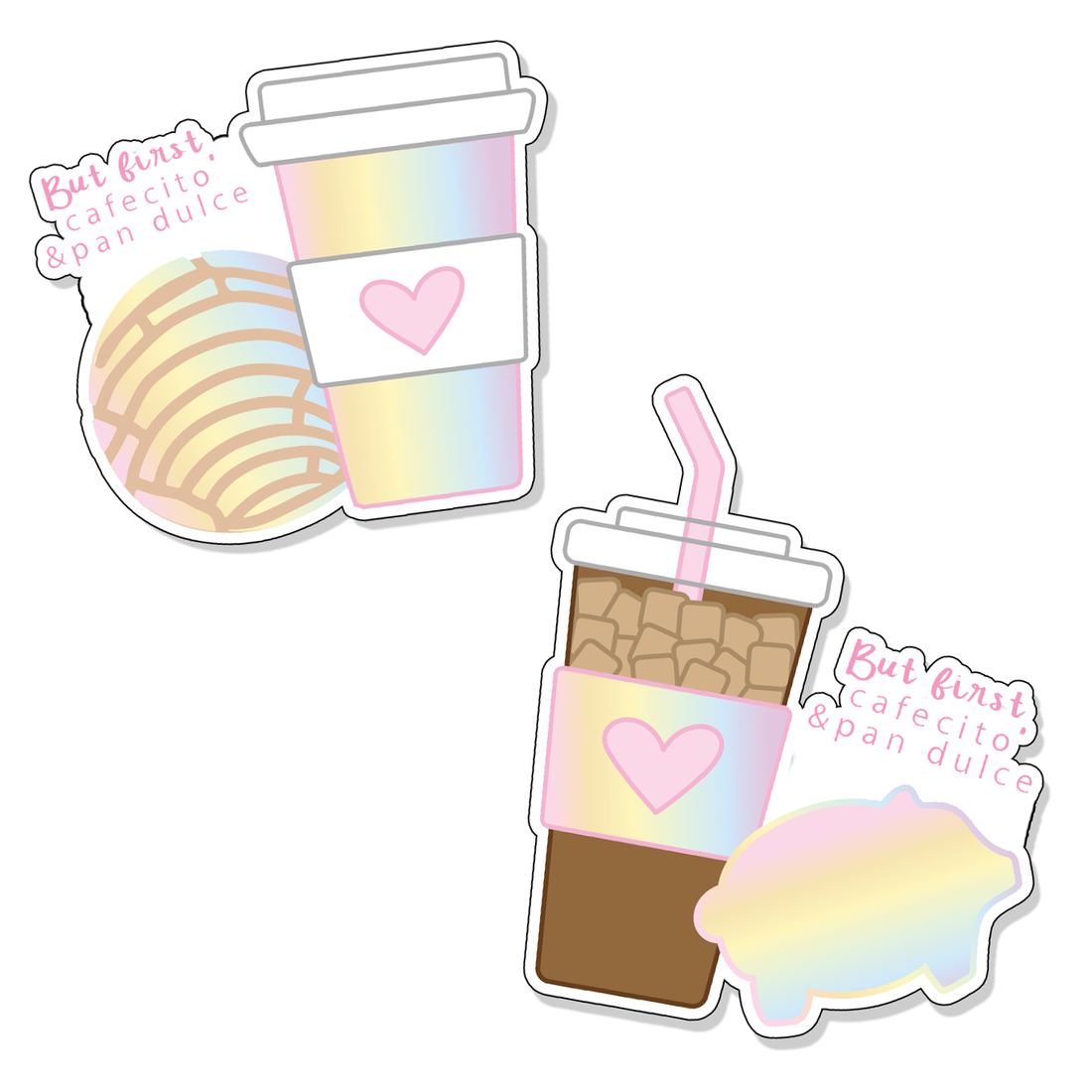 Pastel Pan y Cafecito - Die Cut Stickers
