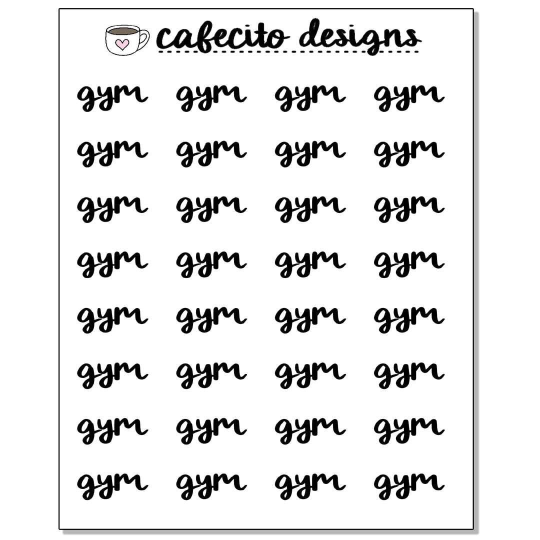 GYM - Script Sticker