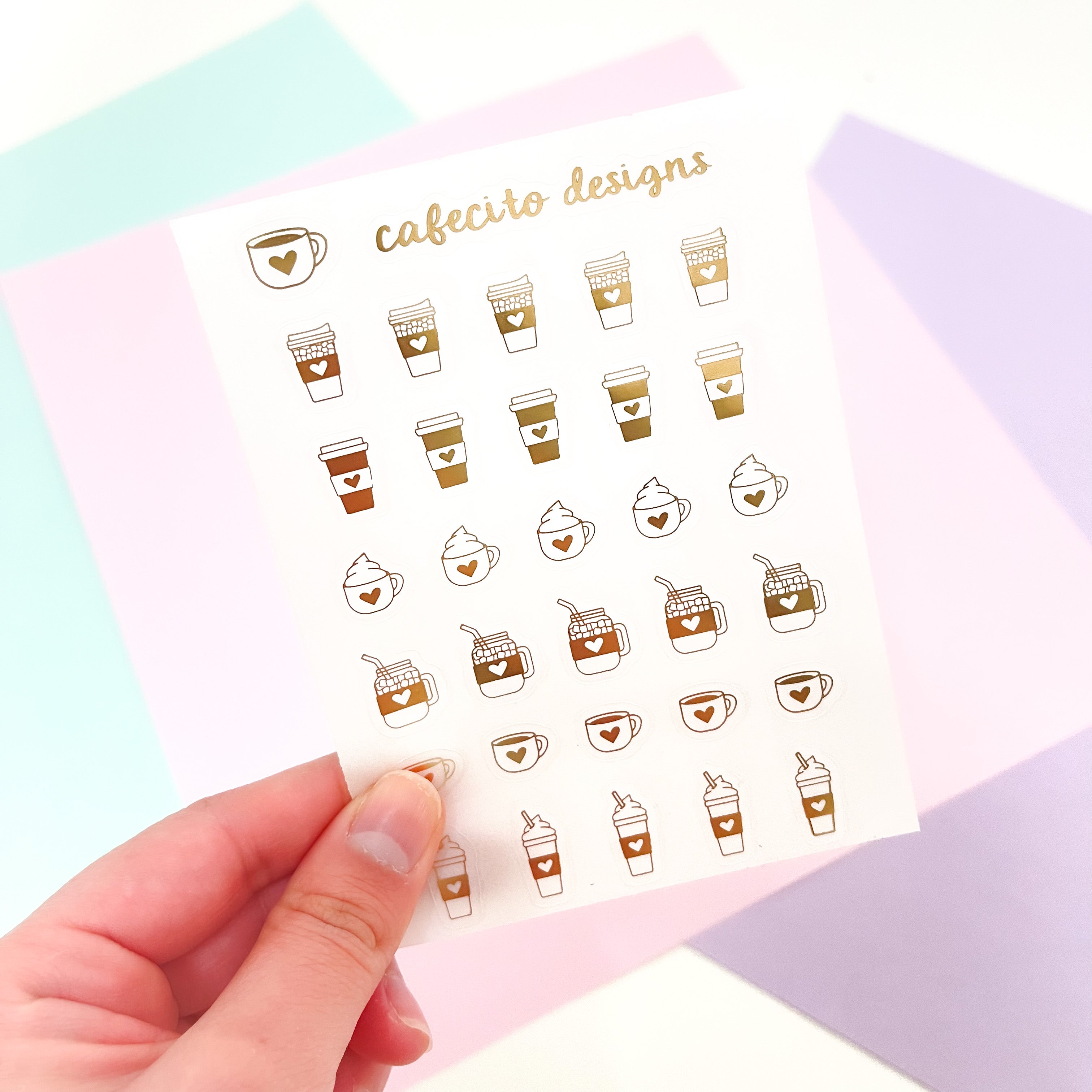 Coffee | Mini Deco Foil Stickers