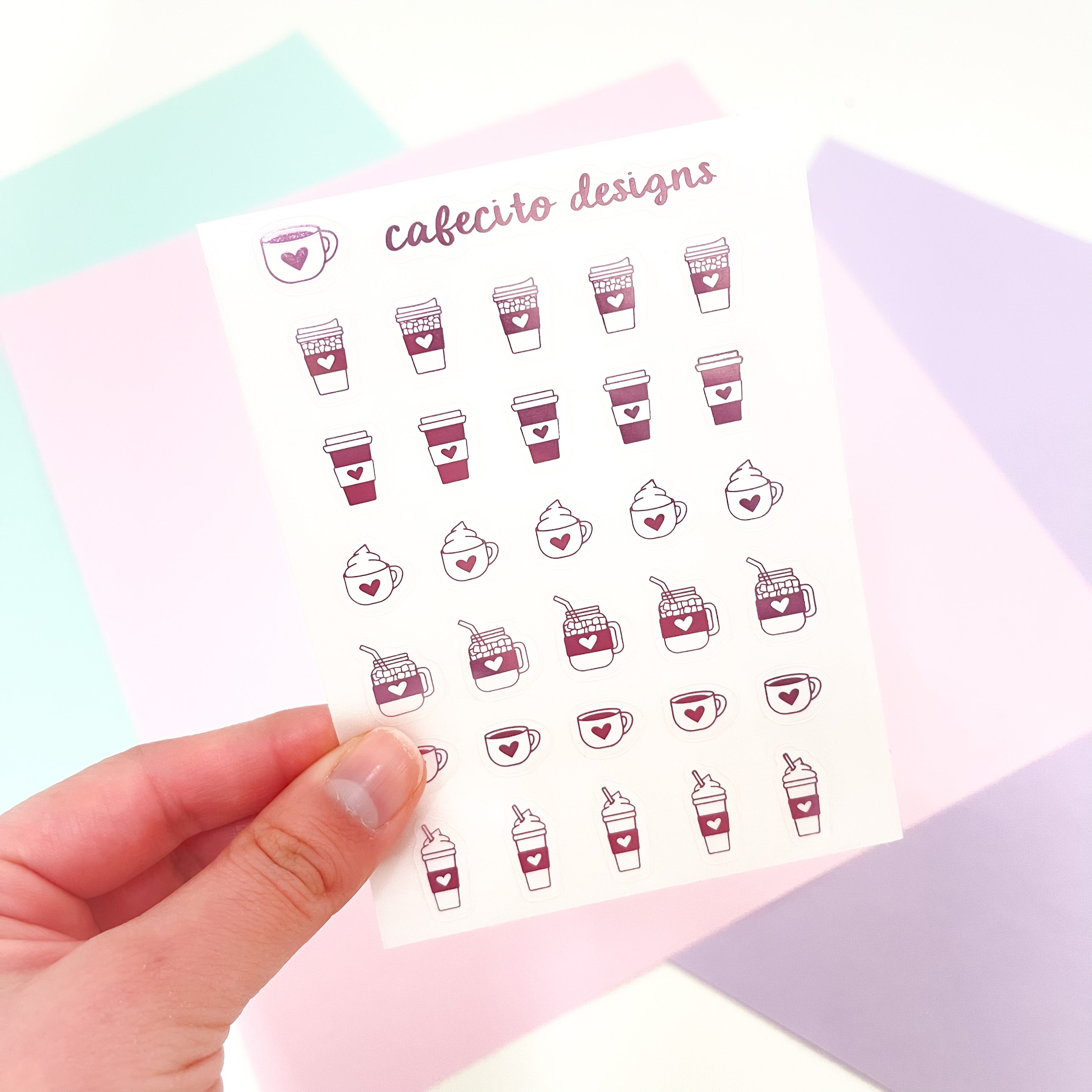 Coffee | Mini Deco Foil Stickers