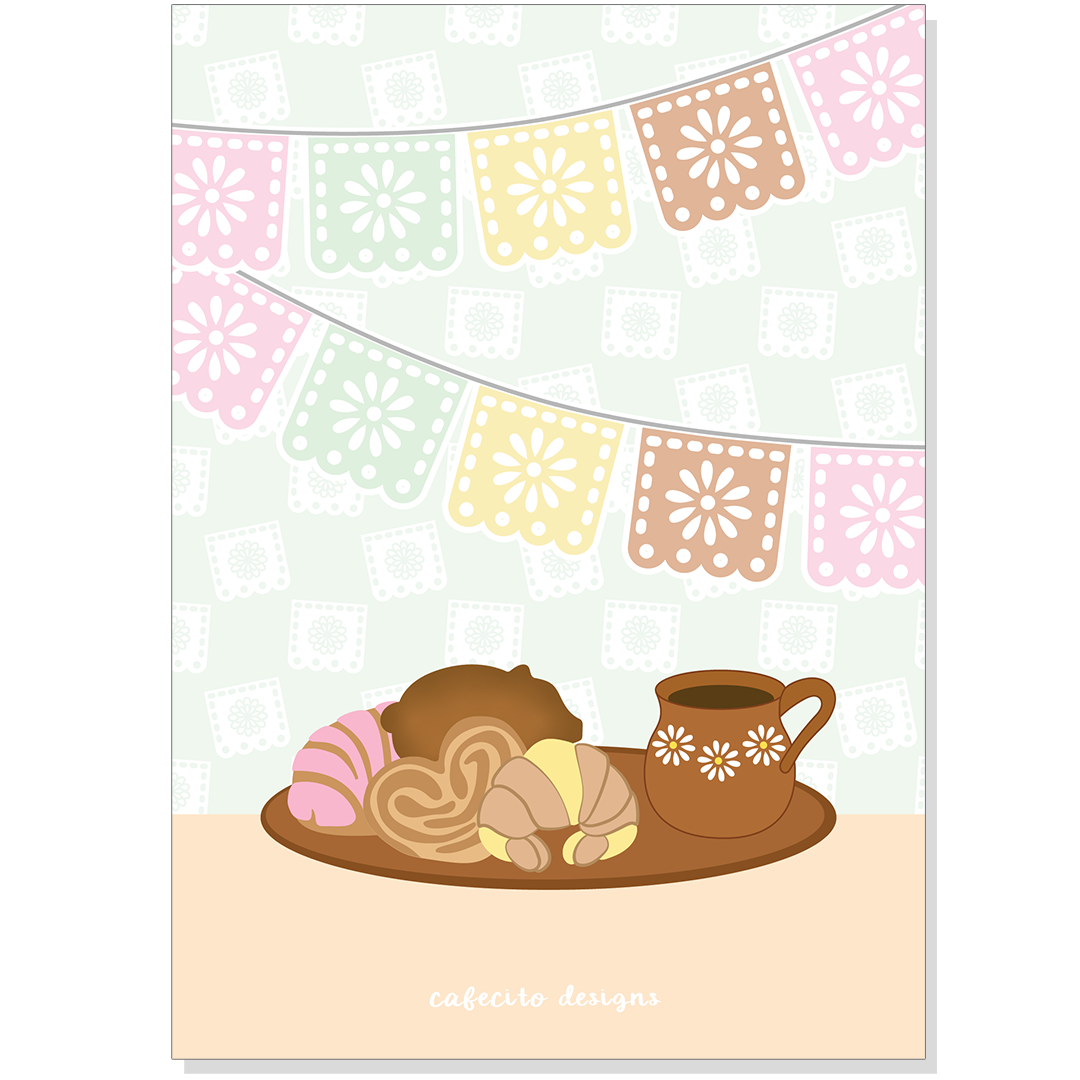 Pan y Cafecito - Vertical - Journaling Card