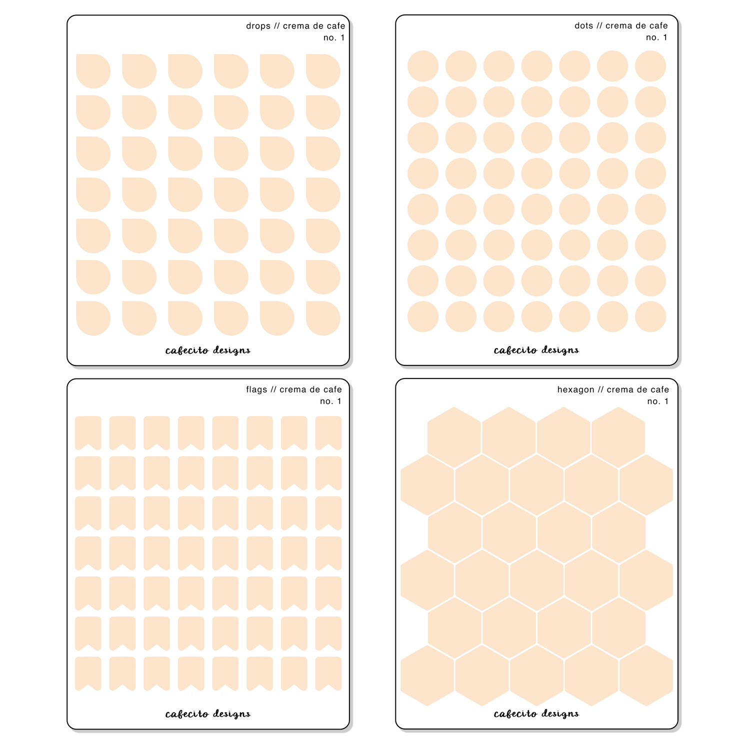 Crema de Cafe - Transparent Sticker Sheet