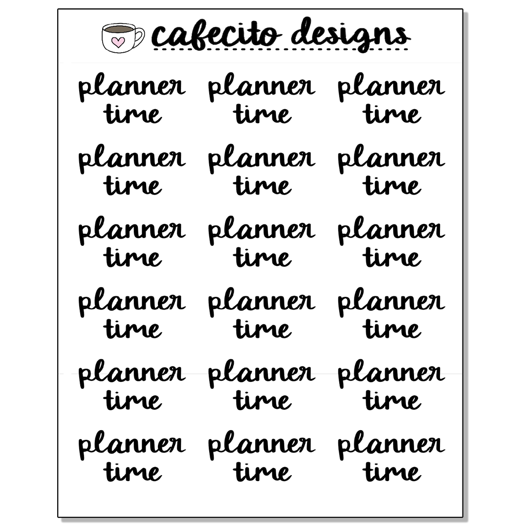 PLANNER TIME - Script Sticker
