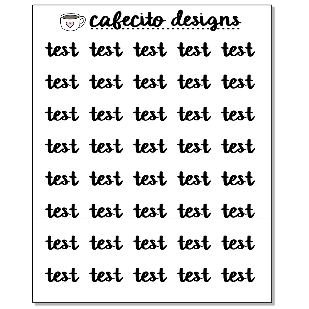 TEST - Script Sticker